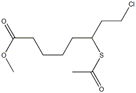 6-Acetylthio-8-chlorooctanoic acid methyl ester 구조식 이미지