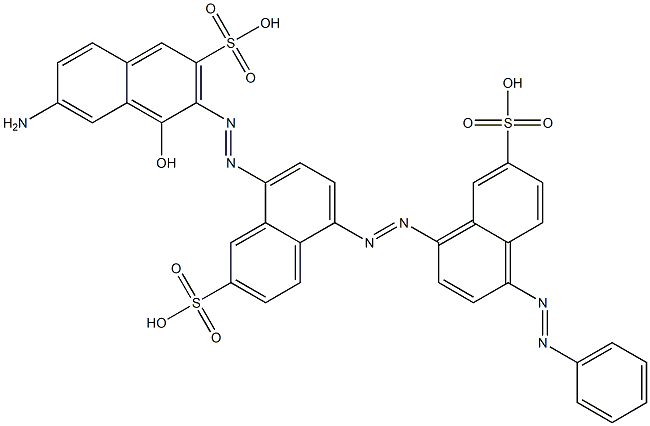 8-[(7-Amino-1-hydroxy-3-sulfo-2-naphtyl)azo]-5-[[4-(phenylazo)-7-sulfo-1-naphtyl]azo]-2-naphthalenesulfonic acid Structure
