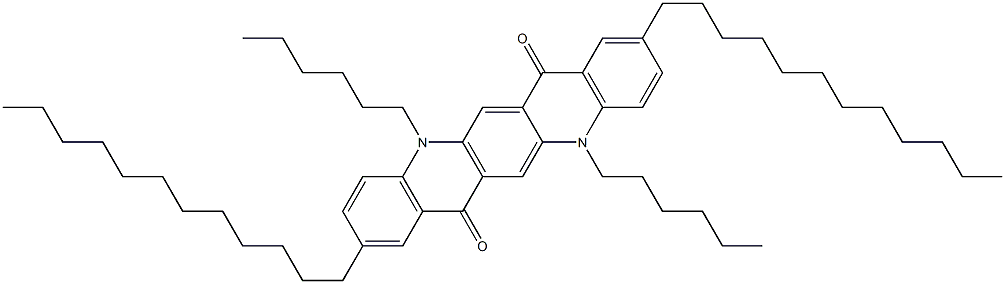 2,9-Didodecyl-5,12-dihexyl-5,12-dihydroquino[2,3-b]acridine-7,14-dione 구조식 이미지