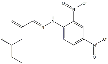 [S,(+)]-4-Methyl-2-methylenehexanal (2,4-dinitrophenyl)hydrazone Structure
