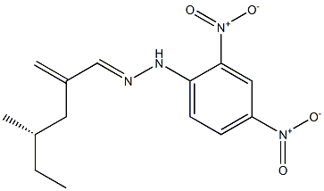 [S,(+)]-4-Methyl-2-methylenehexanal (2,4-dinitrophenyl)hydrazone 구조식 이미지