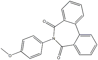 6-(4-Methoxyphenyl)-5H-dibenz[c,e]azepine-5,7(6H)-dione 구조식 이미지