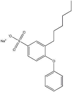 3-Hexyl-4-phenoxybenzenesulfonic acid sodium salt 구조식 이미지