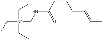 N,N-Diethyl-N-[(5-heptenoylamino)methyl]ethanaminium 구조식 이미지