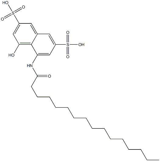 4-Hydroxy-5-hexadecanoylaminonaphthalene-2,7-disulfonic acid Structure