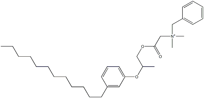 N,N-Dimethyl-N-benzyl-N-[[[2-(3-dodecylphenyloxy)propyl]oxycarbonyl]methyl]aminium Structure