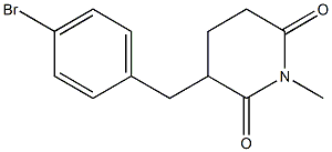 3-(4-Bromobenzyl)-1-methylpiperidine-2,6-dione 구조식 이미지