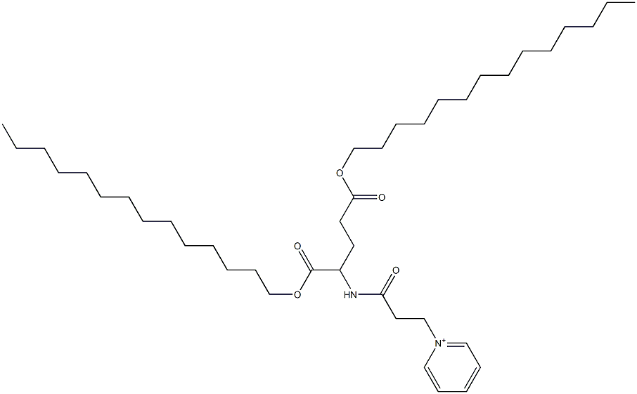 1-[3-[[1-[(Tetradecyloxy)carbonyl]-4-(tetradecyloxy)-4-oxobutyl]amino]-3-oxopropyl]pyridinium 구조식 이미지