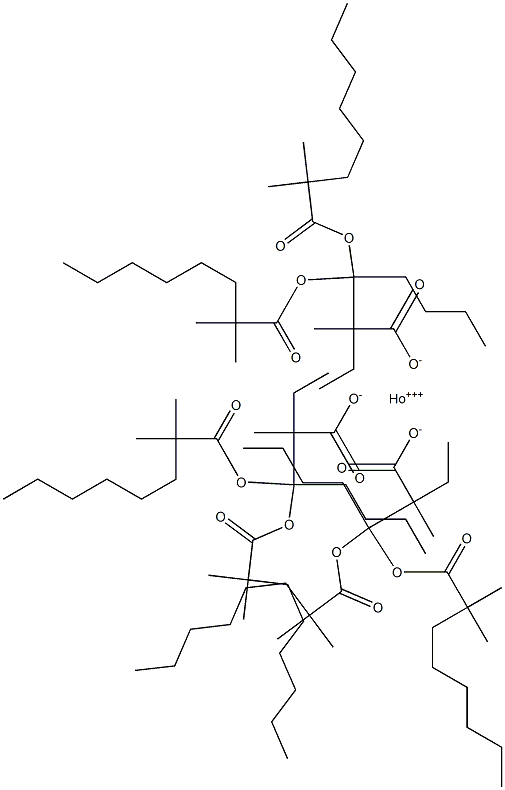 Holmium bis(2,2-dimethyloctanoate)(2-ethyl-2-methylheptanoate) 구조식 이미지