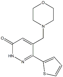 6-(2-Thienyl)-5-[morpholinomethyl]pyridazin-3(2H)-one 구조식 이미지