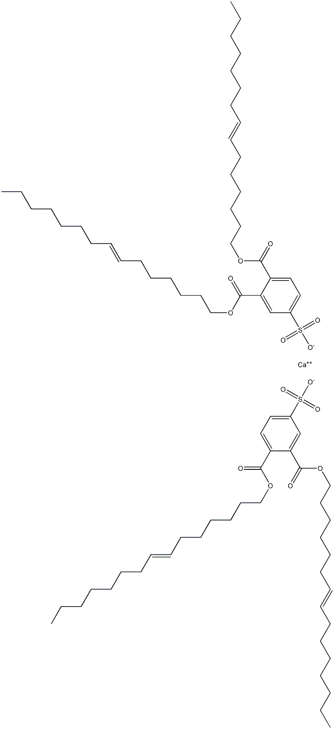 Bis[3,4-di(7-pentadecenyloxycarbonyl)benzenesulfonic acid]calcium salt 구조식 이미지