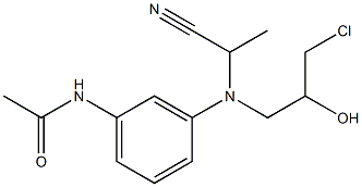 3'-[(1-Cyanoethyl)(3-chloro-2-hydroxypropyl)amino]acetanilide 구조식 이미지