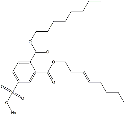 4-(Sodiosulfo)phthalic acid di(3-octenyl) ester Structure