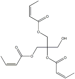 Trisisocrotonic acid 2-(hydroxymethyl)propane-1,2,3-triyl ester 구조식 이미지