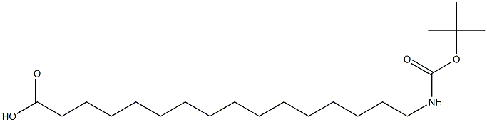 16-[[(1,1-Dimethylethyl)oxy]carbonyl]aminohexadecanoic acid Structure