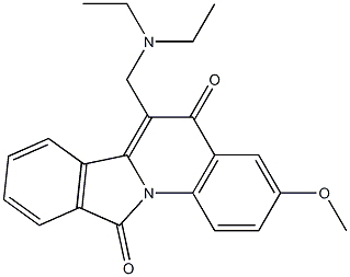 3-Methoxy-6-[(diethylamino)methyl]isoindolo[2,1-a]quinoline-5,11(5H)-dione Structure