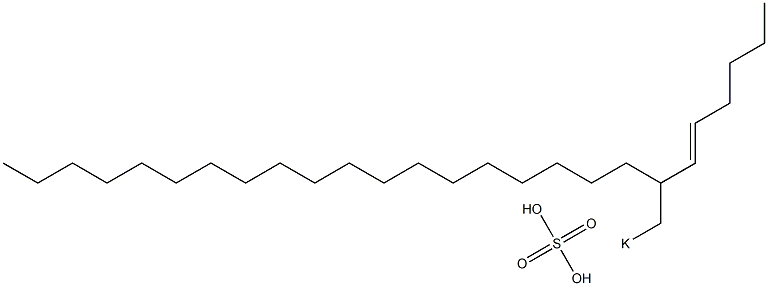 Sulfuric acid 2-(1-hexenyl)henicosyl=potassium ester salt 구조식 이미지