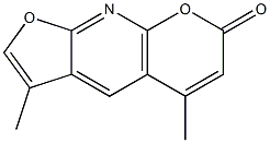 3,5-Dimethyl-7H-furo[2,3-b]pyrano[3,2-e]pyridin-7-one 구조식 이미지