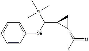 (1S,2S)-1-Acetyl-2-[(phenylseleno)(trimethylsilyl)methyl]cyclopropane 구조식 이미지