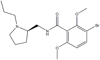 3-Bromo-N-[[(2R)-1-propyl-2-pyrrolidinyl]methyl]-2,6-dimethoxybenzamide Structure