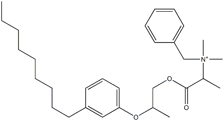 N,N-Dimethyl-N-benzyl-N-[1-[[2-(3-nonylphenyloxy)propyl]oxycarbonyl]ethyl]aminium 구조식 이미지