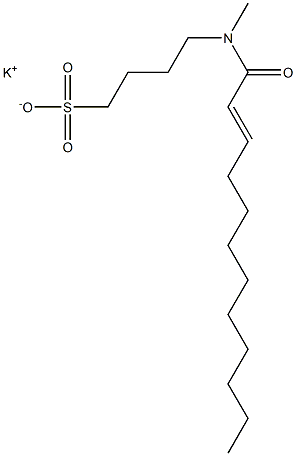 4-[N-(2-Dodecenoyl)-N-methylamino]-1-butanesulfonic acid potassium salt 구조식 이미지