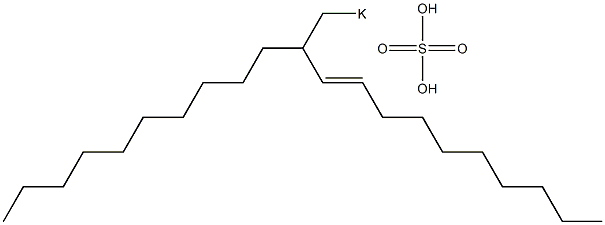 Sulfuric acid 2-decyl-3-dodecenyl=potassium ester salt 구조식 이미지