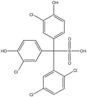 (2,5-Dichlorophenyl)bis(3-chloro-4-hydroxyphenyl)methanesulfonic acid 구조식 이미지