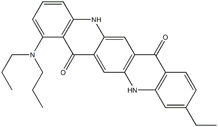 1-(Dipropylamino)-10-ethyl-5,12-dihydroquino[2,3-b]acridine-7,14-dione Structure