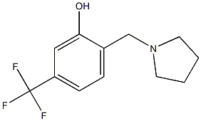 5-(Trifluoromethyl)-2-[(pyrrolidin-1-yl)methyl]phenol 구조식 이미지
