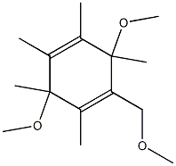 3,6-Dimethoxy-1-methoxymethyl-2,3,4,5,6-pentamethyl-1,4-cyclohexadiene Structure