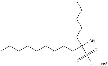 6-Hydroxypentadecane-6-sulfonic acid sodium salt Structure