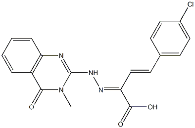 2-[2-[(3,4-Dihydro-3-methyl-4-oxoquinazolin)-2-yl]hydrazono]-4-(4-chlorophenyl)-3-butenoic acid Structure