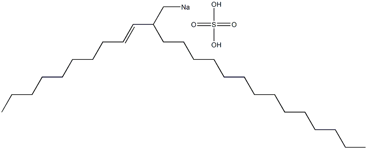 Sulfuric acid 2-(1-decenyl)hexadecyl=sodium ester salt 구조식 이미지