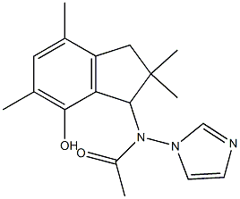 2,3-Dihydro-3-[(1H-imidazol-1-yl)acetylamino]-2,2,5,7-tetramethyl-1H-inden-4-ol Structure