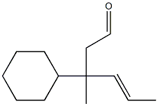 3-Cyclohexyl-3-(1-propenyl)butanal 구조식 이미지