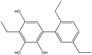 3-Ethyl-6-(2,5-diethylphenyl)benzene-1,2,4-triol 구조식 이미지