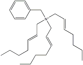 Tri(2-heptenyl)benzylaminium Structure