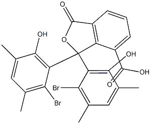 1,1-Bis(2-bromo-6-hydroxy-3,5-dimethylphenyl)-1,3-dihydro-3-oxoisobenzofuran-7-carboxylic acid Structure