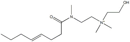 2-[N-(4-Octenoyl)-N-methylamino]-N-(2-hydroxyethyl)-N,N-dimethylethanaminium Structure