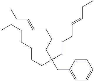 Tri(4-heptenyl)benzylaminium 구조식 이미지