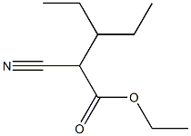 2-Cyano-3-ethylpentanoic acid ethyl ester 구조식 이미지