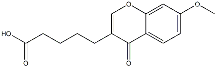 5-(7-Methoxy-4-oxo-4H-1-benzopyran-3-yl)valeric acid 구조식 이미지