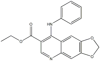 4-[[Phenyl]amino]-6,7-(methylenedioxy)quinoline-3-carboxylic acid ethyl ester Structure