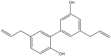 5,5'-Di(2-propenyl)-1,1'-biphenyl-2',3-diol Structure