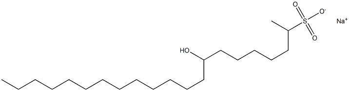 8-Hydroxyhenicosane-2-sulfonic acid sodium salt Structure