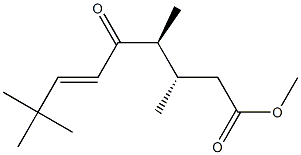 (3S,4S,6E)-3,4,8,8-Tetramethyl-5-oxo-6-nonenoic acid methyl ester 구조식 이미지