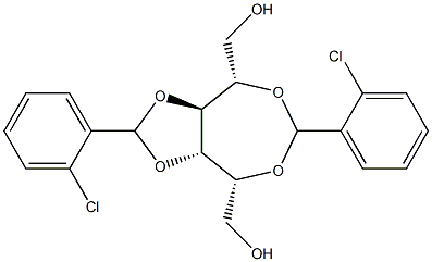2-O,5-O:3-O,4-O-Bis(2-chlorobenzylidene)-L-glucitol Structure