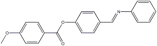 4-Methoxybenzoic acid 4-[(phenylimino)methyl]phenyl ester 구조식 이미지