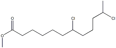 7,11-Dichlorododecanoic acid methyl ester Structure